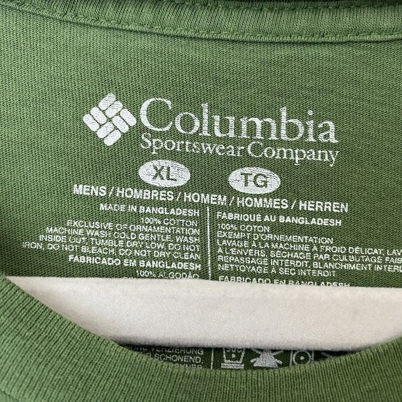 Columbia Shirt Mens Size XL Green Graphic Tee Cotton - Picture 6 of 6